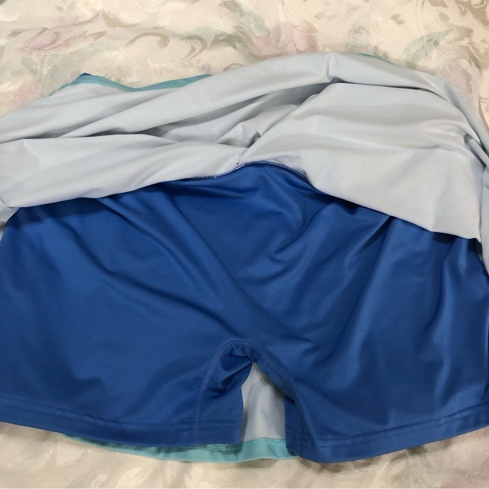 Bidi Badu Colortwist Printed Wavy Lightweight Tennis Skort Blue Hombre Size XL - Picture 6 of 7